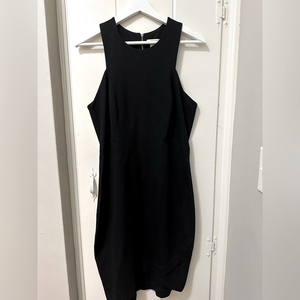 Helmut Lang zip up black dress